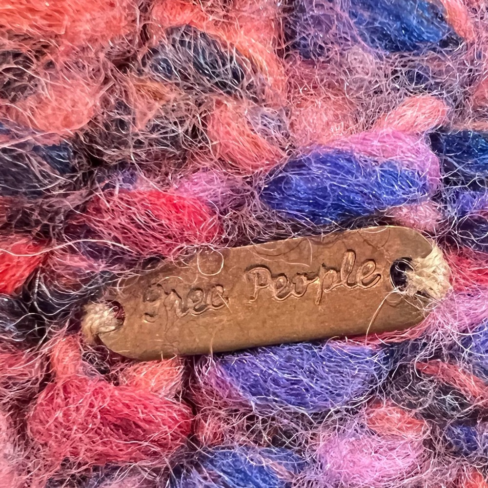 Sold: Free People multicolored knit scarf 6’ long - Picture 5 of 8